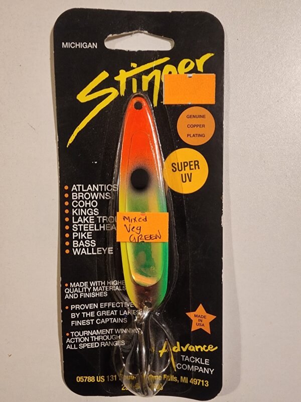 Michigan Stinger 3 3/4" Spoon: Mixed Veg Green UV CU125GUV