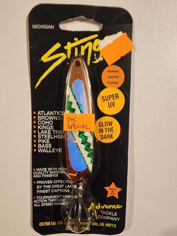 Michigan Stinger 3 3/4" Spoon: PK Special UV Glow in the Dark CU388