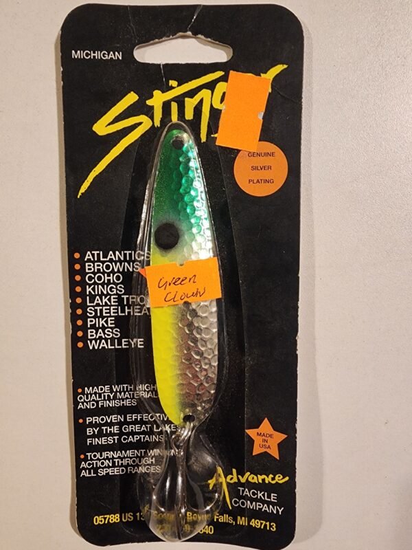 Michigan Stinger 3 3/4" Spoon: Green Clown SH82