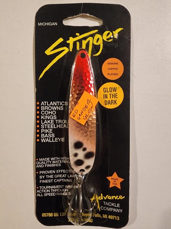 Michigan Stinger 3 3/4" Spoon: Ed Gander Glow CH177