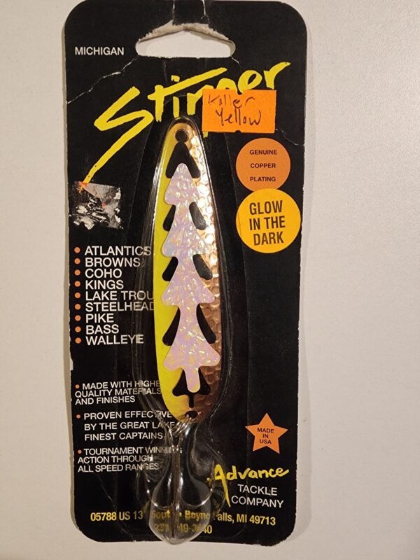 Michigan Stinger 3 3/4" Spoon: Killer Yellow Glow in the Dark CH208
