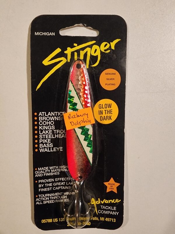 Michigan Stinger 3 3/4" Spoon: Razberry Dolphin Glow in the dark SH61
