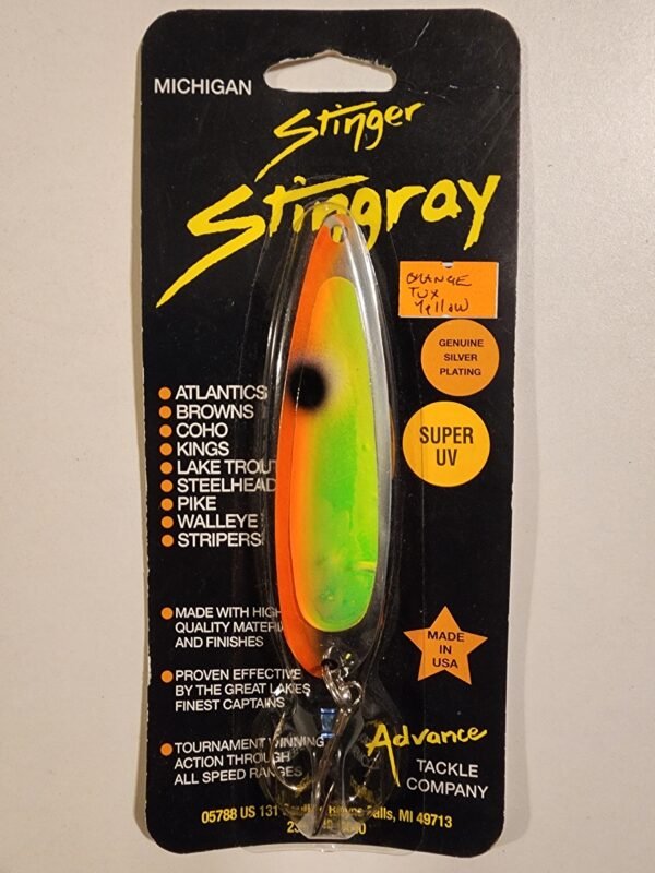 Michigan Stinger STINGRAY 4 1/4": Orange TUX Yellow UV NS391YUV