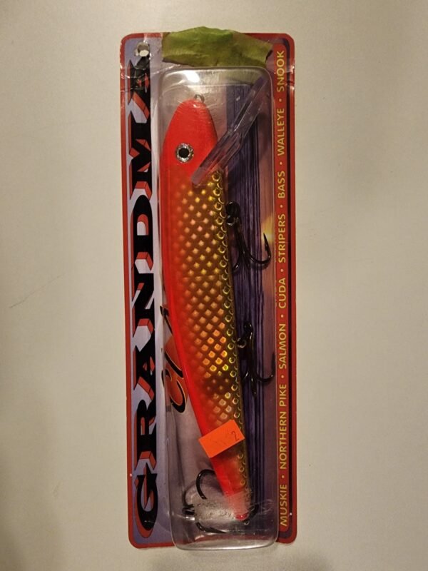 Grandma Classic 9" Lure- Gold/H. Orange BK- G9P-34