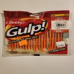 Berkley GULP 2.5" Floating Trout Worm: Fluorescent Orange
