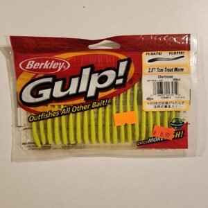 Berkley GULP 2.5" Floating Trout Worm: Chartreuse