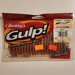 Berkley GULP 2.5" Floating Trout Worm:  Natural