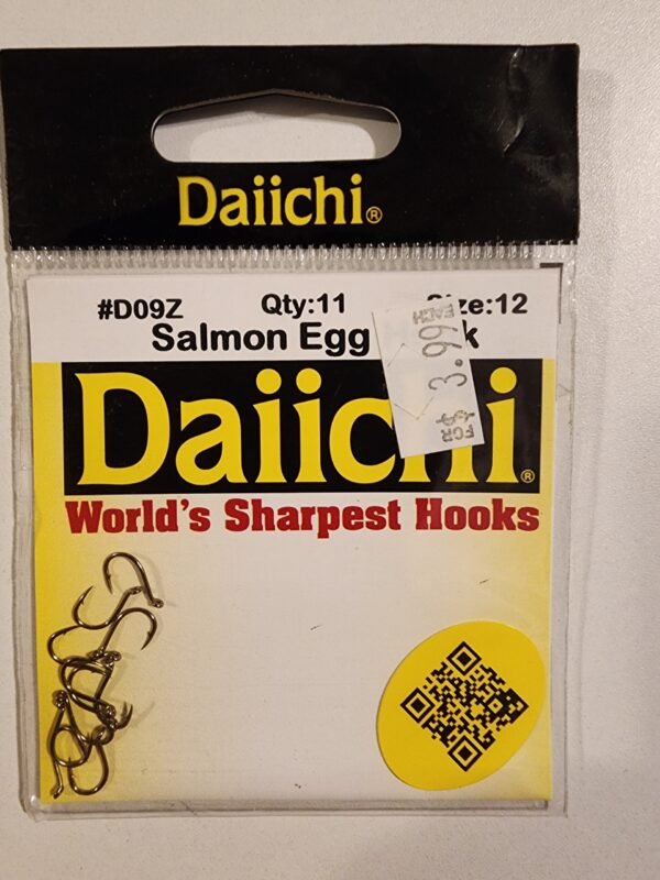 Daiichi Salmon Egg Hook Size 12 Qty 12