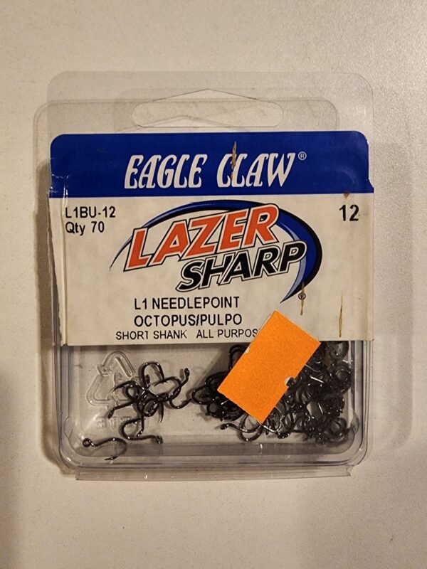 Eagle Claw Lazer Sharp Octopus Size 12 Qty 70 Black