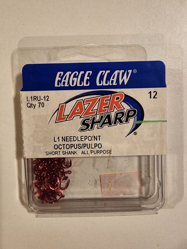 Eagle Claw Lazer Sharp Octopus Size 12 Qty 70 Red