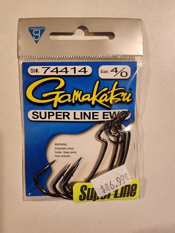 Gamakatsu Super Line EWG Hooks: 4/0 Qty4