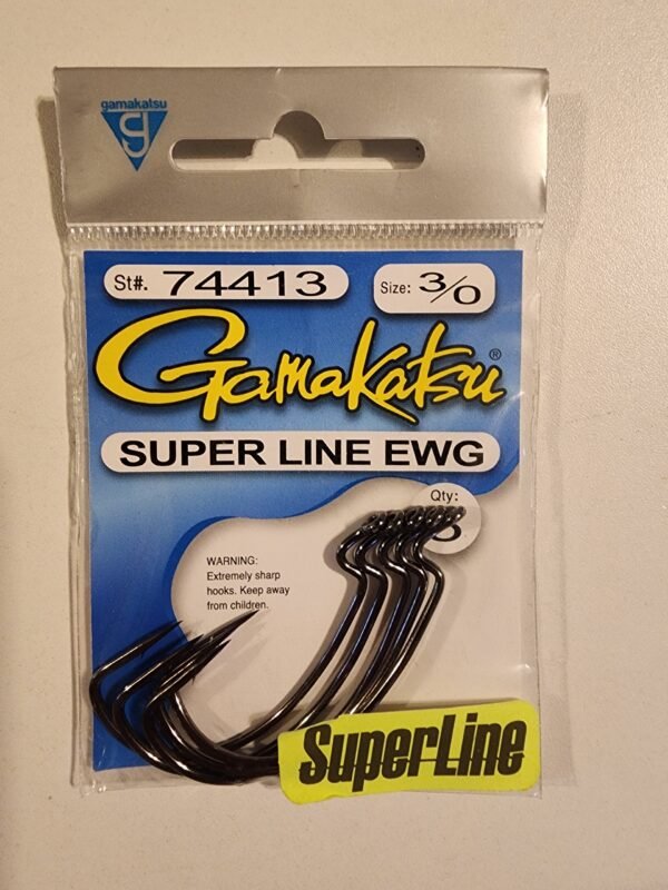 Gamakatsu Super Line EWG Hooks: 3/0 Qty5