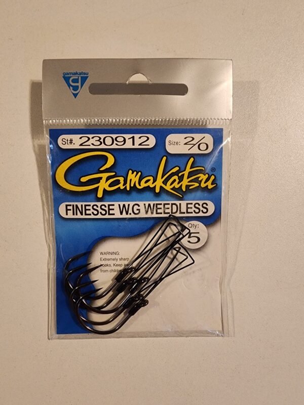 Gamakatsu Finesse W.G Weedless hook: 2/0 Qty5