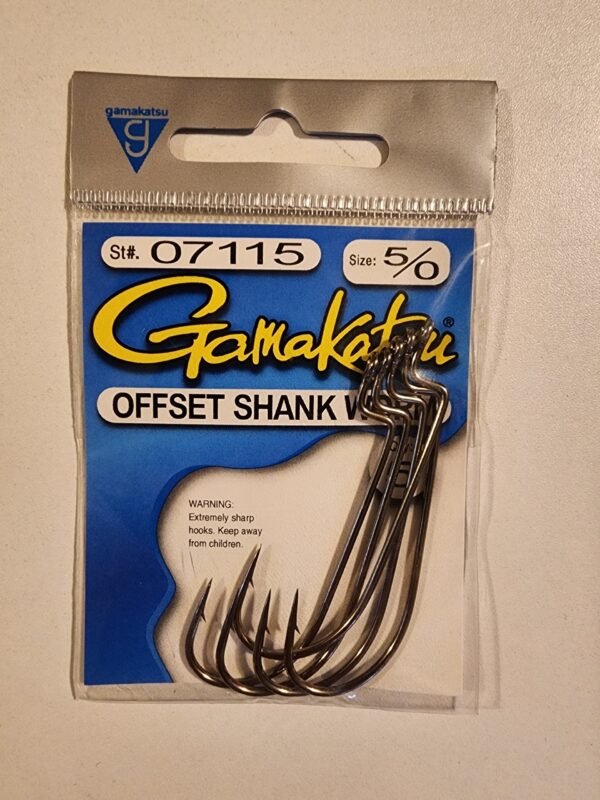 Gamakatsu Offset Shank Worm Hooks: 5/0 Qty 5