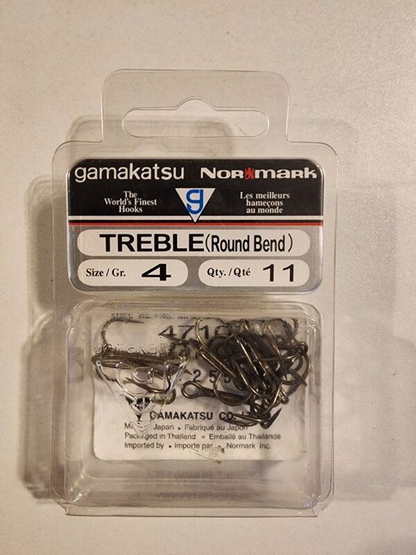 Gamakatsu Treble (Round Bend): Size 4 Qty 11