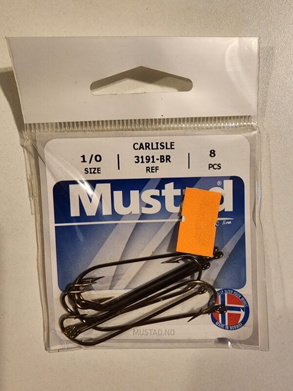 Mustad Carlisle Hooks: Bronze 1/0 Qty 8