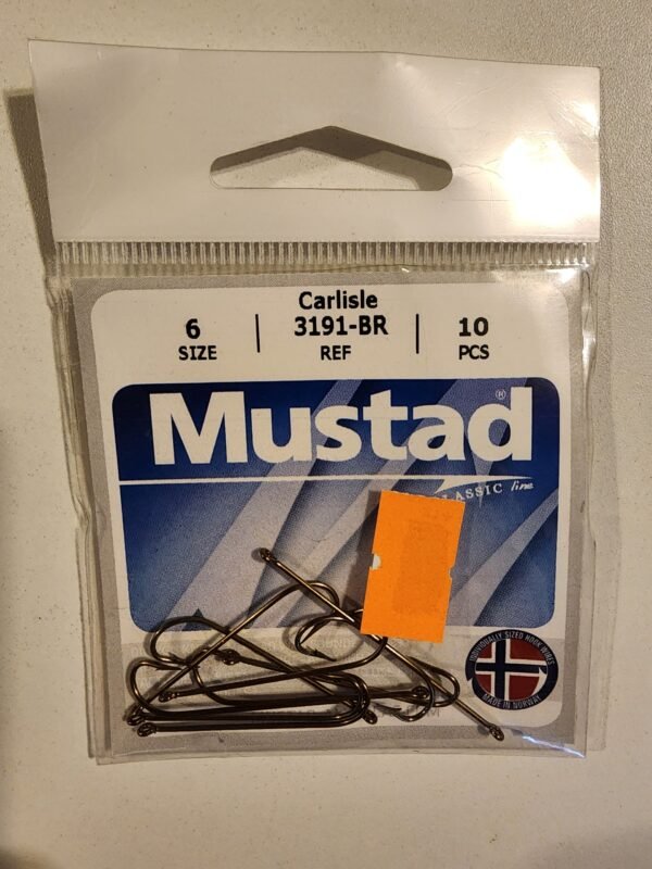 Mustad Carlisle Hooks: Bronze Size 6 Qty 10