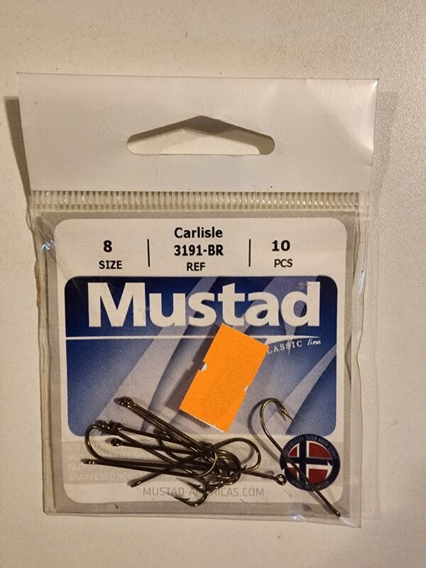 Mustad Carlisle Hooks: Bronze Size 8 Qty 10