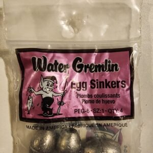 Water Gremlin Egg Sinker: PEG-6 1oz Qty 4