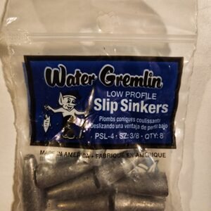 Water Gremlin Low Profile Slip Sinkers: PSL-4, 3/8oz Qty 8