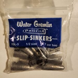 Water Gremlin Low Profile Slip Sinkers: PSL-5, 1/2oz Qty 7
