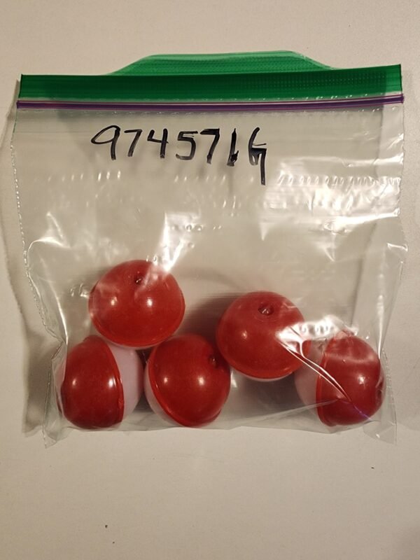Bobbers: White/Red Small 50 Cents Each