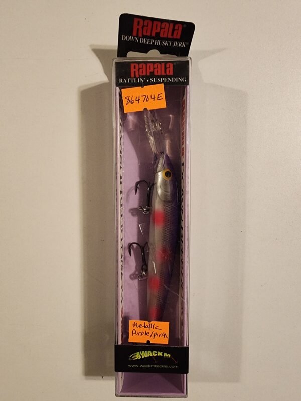 Custom Painted Deep Down Husky Jerks DHJ-12: Wackm Metallic Purple, pink dots