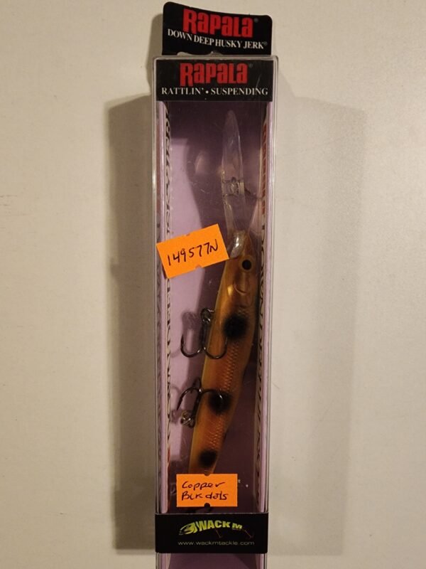 Custom Painted Deep Down Husky Jerks DHJ-12: Wackm Copper Black dots