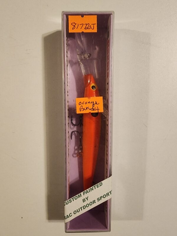 Custom Painted Deep Down Husky Jerks DHJ-12: RAC Orange/Black dot