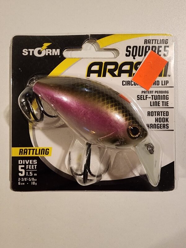 Storm Rattling Square 5 Arashi: 2 3/8" 5/8oz 5ft: Blk/Pink/Pearl