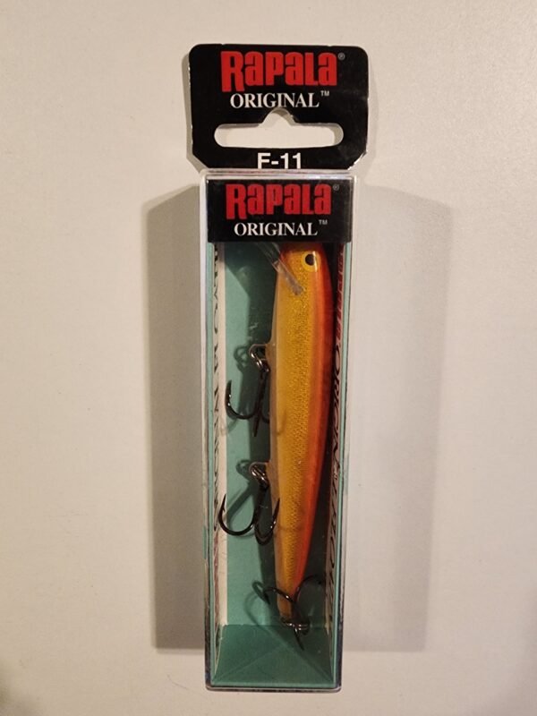 Rapala Original Floating F-11 4 3/8" 3/16oz 4-6FT: Gold FLO Red