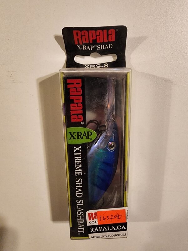 Rapala X-Rap Shad Xtreme Shad Slashbait XRS-8 3 1/8" 1/2oz 7-15ft: Black/blue