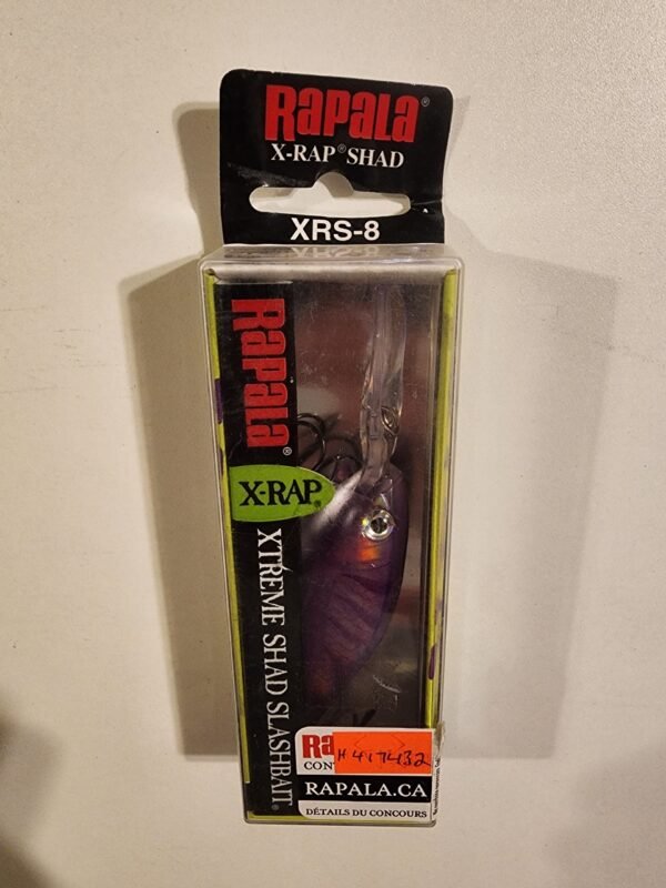 Rapala X-Rap Shad Xtreme Shad Slashbait XRS-8 3 1/8" 1/2oz 7-15ft: Purple/Perch
