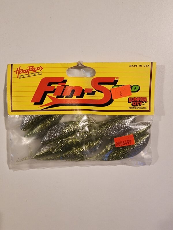 Herb Reed's Original Lunker City Fin-S Shad: 3 1/4": Chartreuse Ice (Silver Sparkles)