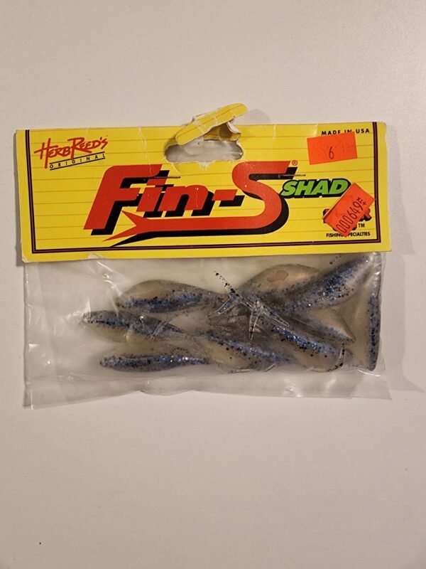 Herb Reed's Original Lunker City Fin-S Shad: 3 1/4": Piranha (Blue fleck/Clear)