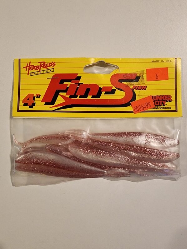 Herb Reed's Original Lunker City Fin-S Fish: 4": Pink Ice Shad