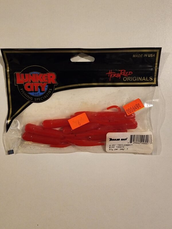 Herb Reed's Original Lunker City 4 1/4" Trailerbait: Tomato
