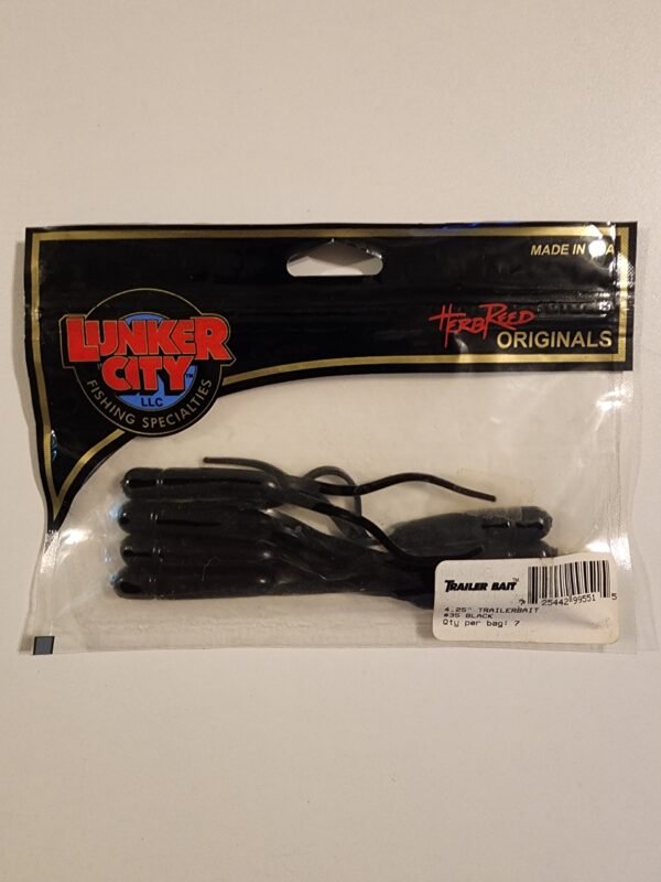 Herb Reed's Original Lunker City 4 1/4" Trailerbait: Black