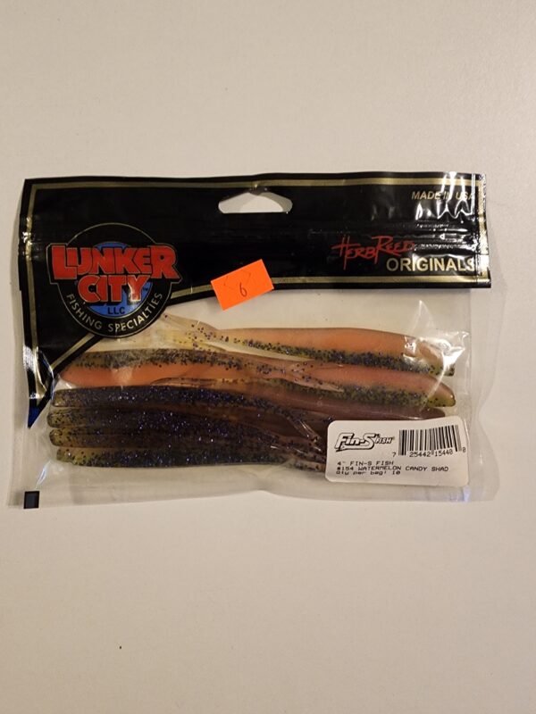 Herb Reed's Original Lunker City 4" Fin-s Fish: Watermelon Candy Shad
