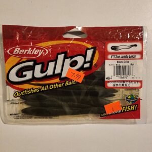 Berkley Gulp Jumbo Leech 5": Black Olive
