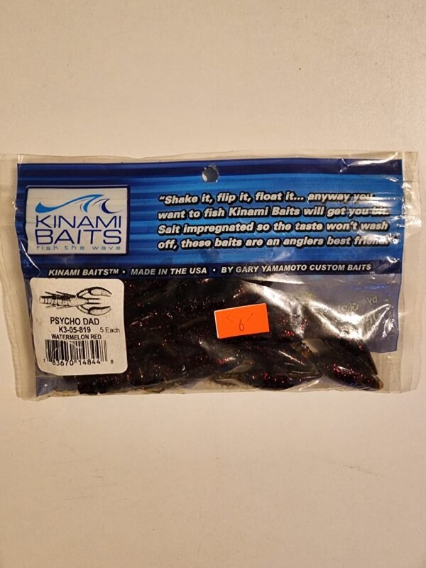 Kinami Baits by Gary Yamamoto Psycho Dad: Watermelon Red Flake