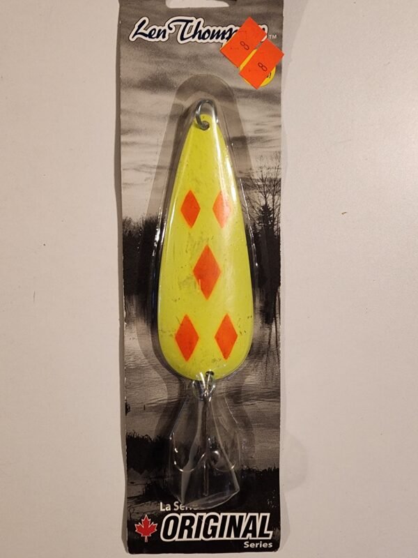 Len Thompson Original Series 1 1/8oz: No. 4 CR Chartreuse/Red 5 of Diamonds
