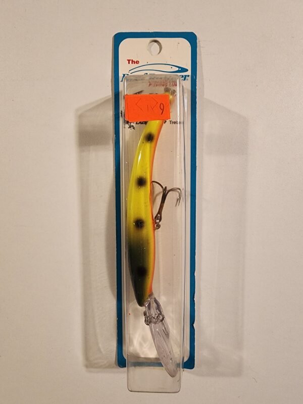 Reef Runner Fishing Lures Deep Diver 10'-28'ft: Spotted Frog (Green/chart/orange)