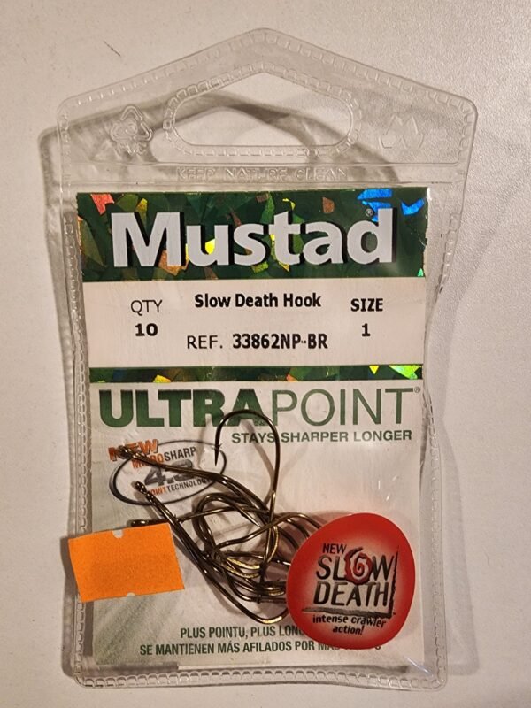 Mustad Slow Death Hook SZ 1 Qty10: Bronze