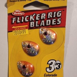 Berkley Flicker Rig Blades Colorado #3 3pack: Orange Pearl