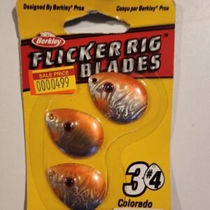 Berkley Flicker Rig Blades Colorado #4 3pack: Orange Pearl