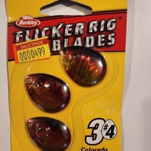 Berkley Flicker Rig Blades Colorado #4 3pack: Black Gold Sunset