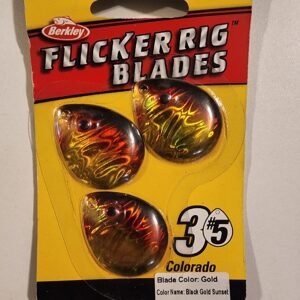 Berkley Flicker Rig Blades Colorado #5 3pack: Black Gold Sunset