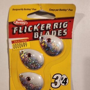 Berkley Flicker Rig Blades Colorado #4 3pack: Pearl Silver