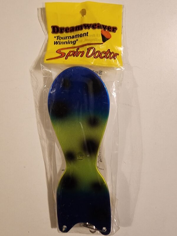Dreamweaver "Tournament Winning" Spin Doctor 8": Blue Chrome Frog 70956 (blue/chart/dots)